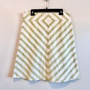 Banana Republic Y2K Coquette Deadstock Preppy Chevron A-Line Skirt NWT Size 10